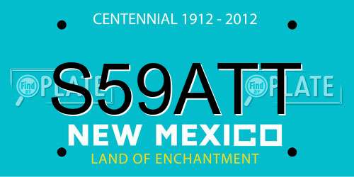 S59ATT New Mexico License Plate
