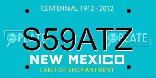 S59ATZ New Mexico License Plate