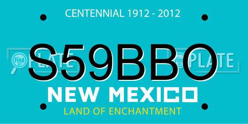 S59BBO New Mexico License Plate