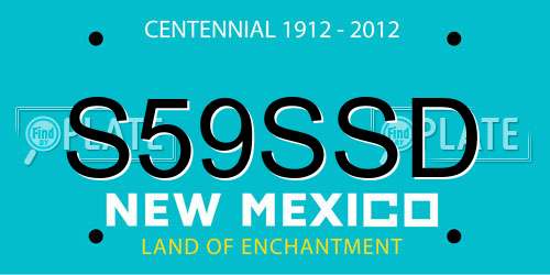 S59SSD New Mexico License Plate