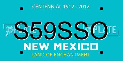 S59SSO New Mexico License Plate