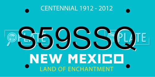 S59SSQ New Mexico License Plate