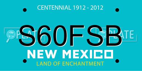 S60FSB New Mexico License Plate