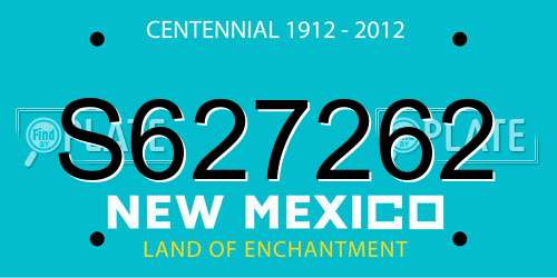 S627262 New Mexico License Plate