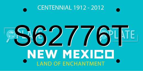 S62776T New Mexico License Plate