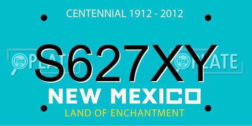 S627XY New Mexico License Plate