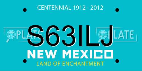 S63ILJ New Mexico License Plate
