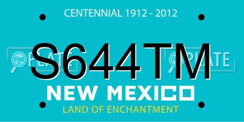 S644TM New Mexico License Plate