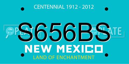 S656BS New Mexico License Plate