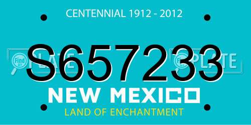 S657233 New Mexico License Plate