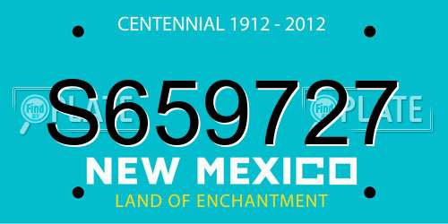 S659727 New Mexico License Plate