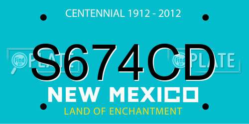 S674CD New Mexico License Plate