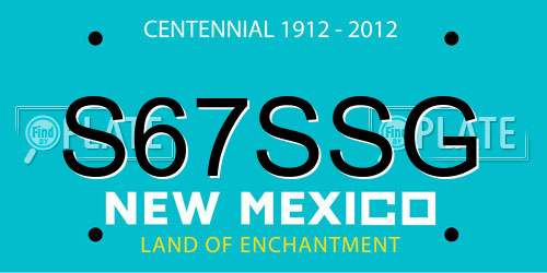 S67SSG New Mexico License Plate