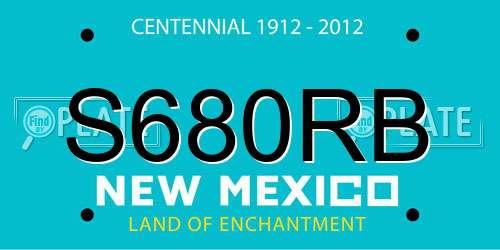 S680RB New Mexico License Plate