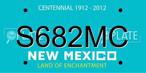 S682MC New Mexico License Plate
