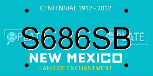 S686SB New Mexico License Plate