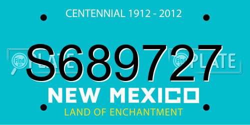 S689727 New Mexico License Plate