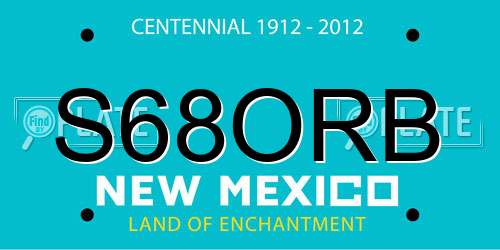 S68ORB New Mexico License Plate