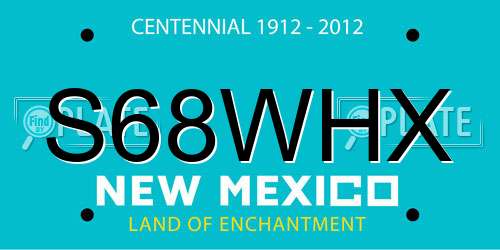 S68WHX New Mexico License Plate