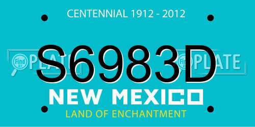 S6983D New Mexico License Plate