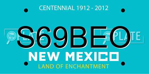 S69BEO New Mexico License Plate