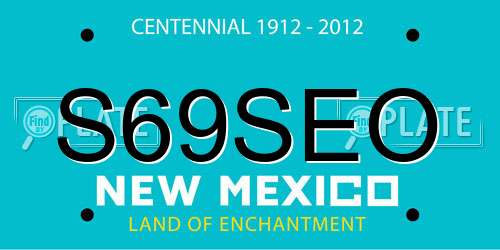 S69SEO New Mexico License Plate