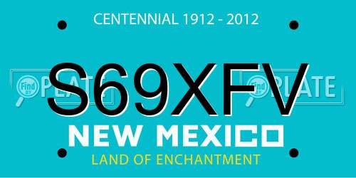 S69XFV New Mexico License Plate