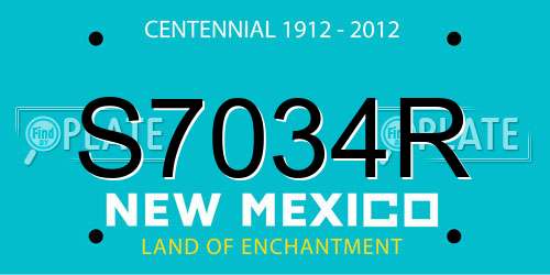 S7034R New Mexico License Plate