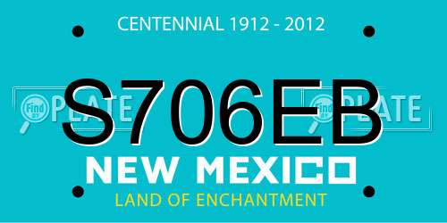S706EB New Mexico License Plate