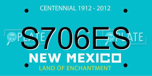 S706ES New Mexico License Plate