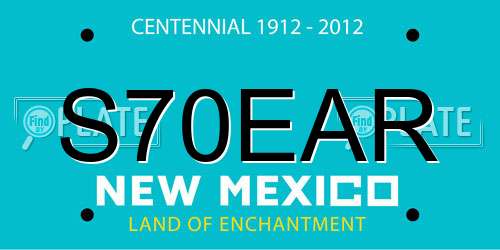 S70EAR New Mexico License Plate