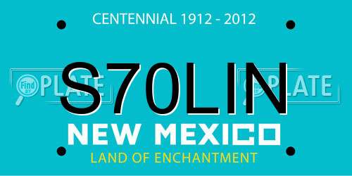 S70LIN New Mexico License Plate