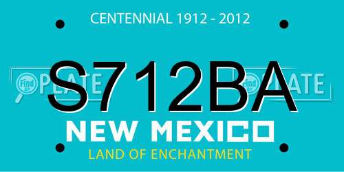 S712BA New Mexico License Plate