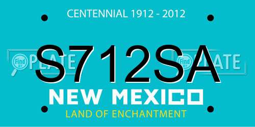 S712SA New Mexico License Plate