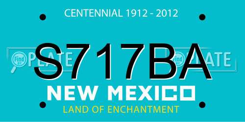 S717BA New Mexico License Plate