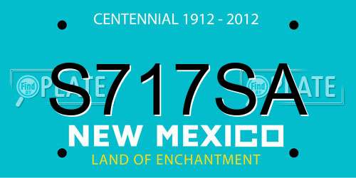 S717SA New Mexico License Plate
