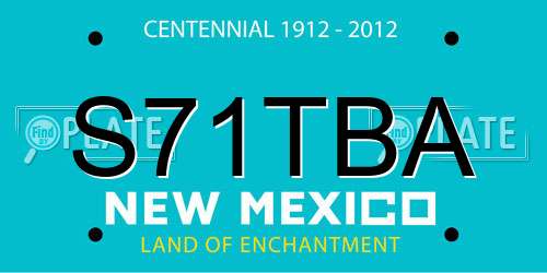 S71TBA New Mexico License Plate
