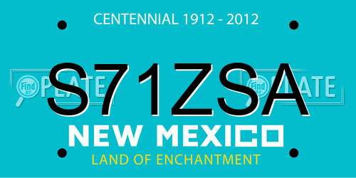 S71ZSA New Mexico License Plate
