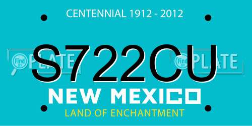 S722CU New Mexico License Plate