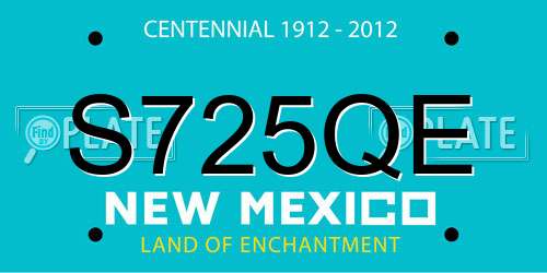 S725QE New Mexico License Plate