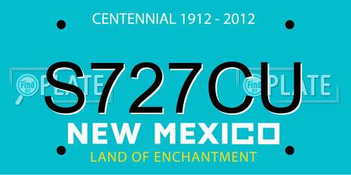 S727CU New Mexico License Plate