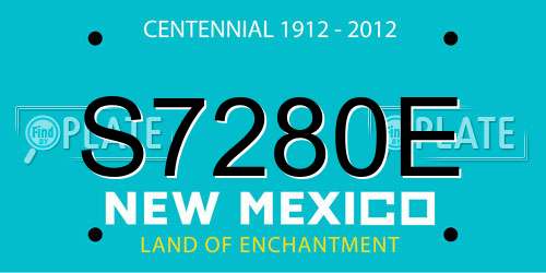 S7280E New Mexico License Plate
