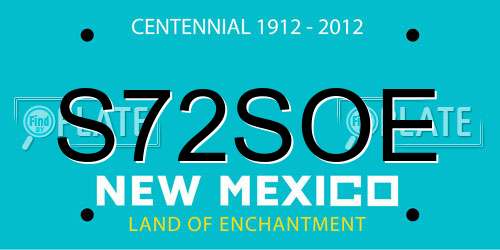 S72SOE New Mexico License Plate