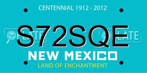 S72SQE New Mexico License Plate
