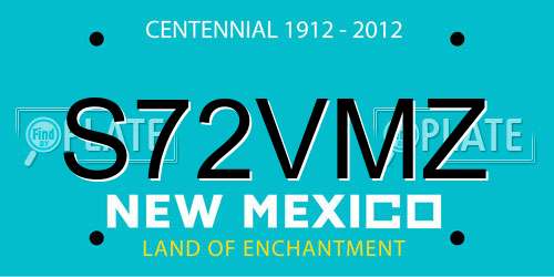 S72VMZ New Mexico License Plate