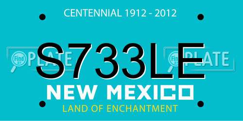 S733LE New Mexico License Plate
