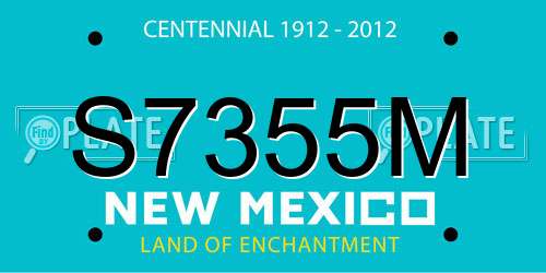 S7355M New Mexico License Plate