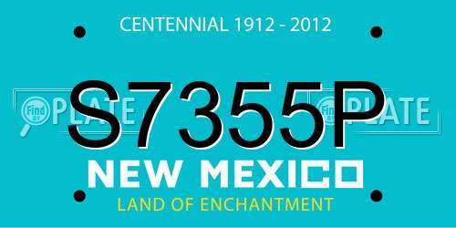 S7355P New Mexico License Plate