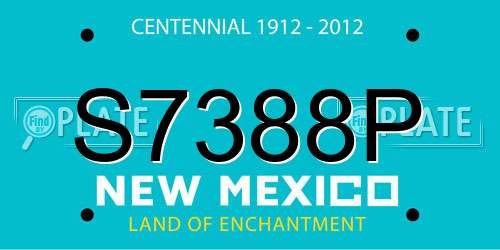 S7388P New Mexico License Plate