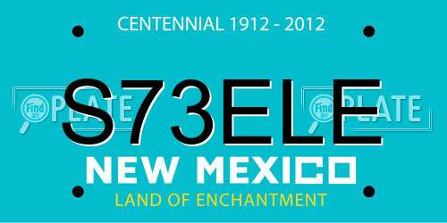 S73ELE New Mexico License Plate
